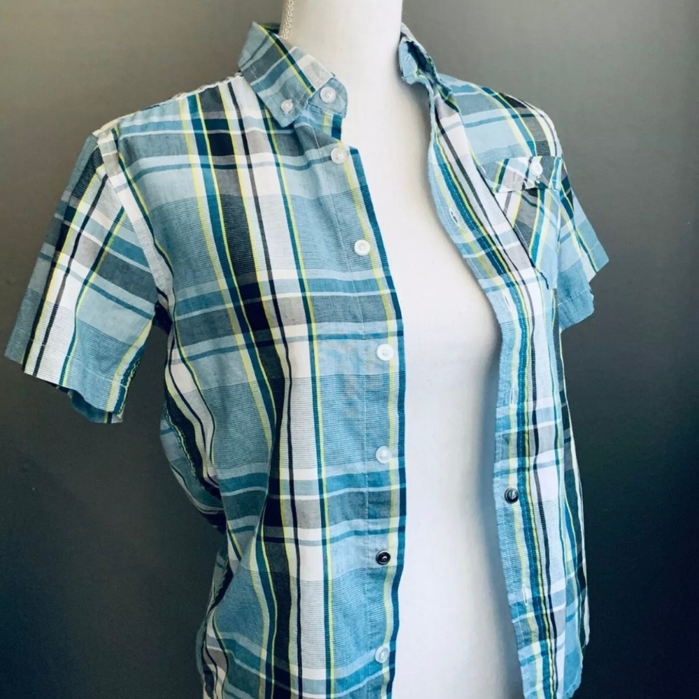 Amplify Youth Button Down Plaid Shirt